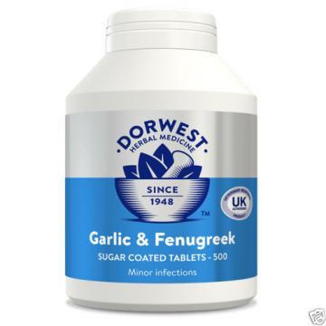 Dorwest Garlic &amp; Fenugreek Tablets, 100&#039;s, 200&#039;s or 500&#039;s Herbal Medicines