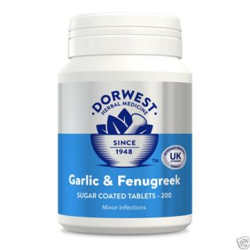 Dorwest Garlic &amp; Fenugreek Tablets, 100&#039;s, 200&#039;s or 500&#039;s Herbal Medicines