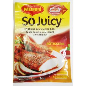 Lot of 3 Maggi So Juicy Cooks Up Juicy In The Bag / Lock Bag &amp; Seasoning Mix inc