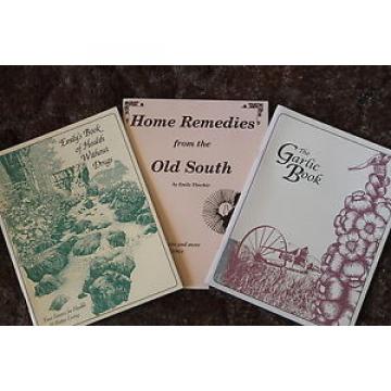Emily Thacker 3 Books Garlic Old South Home Remedies Health Without Drugs 1994