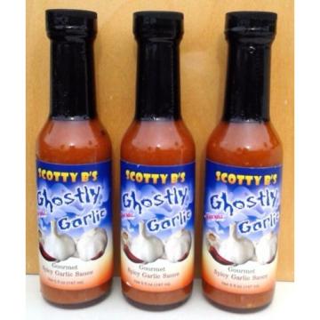 Ghost Pepper Garlic Hot Sauce - 3 Bottles of Scotty B&#039;s Ghostly Garlic Hot Sauce