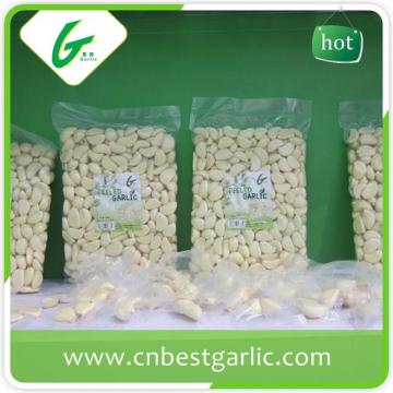Single clove fresh peeled garlic