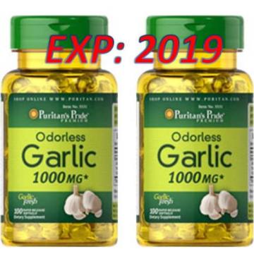 Odorless Garlic 1000 mg Cholesterol Health 200 Caps Antioxidant Pills Fresh 2019