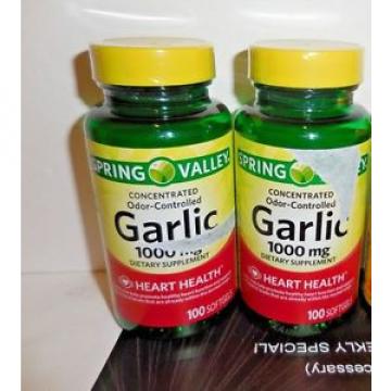 Spring Valley - Garlic 1000mg Heart Health Total of 200 Softgels