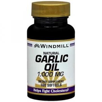 Windmill Garlic Oil 1000 mg Softgels 100 Soft Gels (Pack of 2)