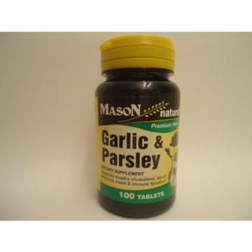 100 TABLETS GARLIC and PARSLEY lower cholesterol BEST DEAL Dietary Supplement