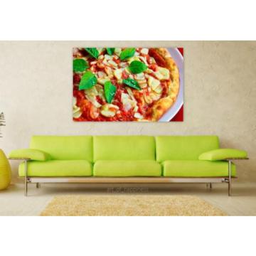 Stunning Poster Wall Art Decor Pizza Basil Garlic Crust Sauce 36x24 Inches