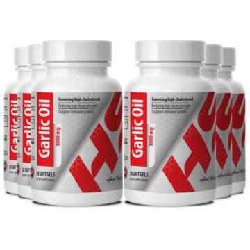 Garlic Oil 1000mg. Healthy Liver. Immune Support. Anti-Aging. SE (6 Bottles)