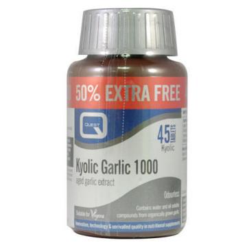 Quest Kyolic Garlic 1000mg (heart &amp; Circulation) 45 Tablets 30 plus 15 tabs Free