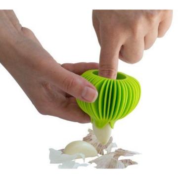 HIC Harold Import Co. HIC The Garlic Peeler, Silicone, Lime Green
