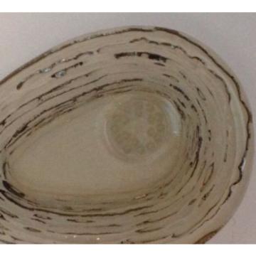 BRAND NEW!! Hudson Beach Glass Bronze Garlic &amp; Oyster Bowl
