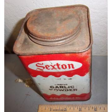 vintage Sexton Coarse Garlic Powder tin, 5.25 x 3.25, great graphics &amp; colors