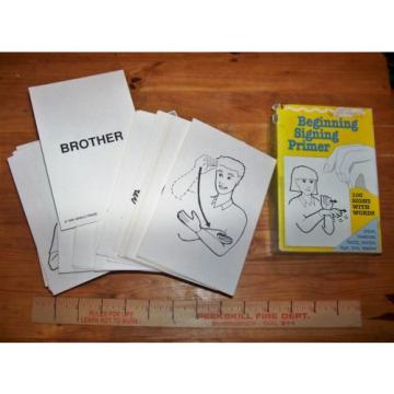 Beginning Sign Language Flash Cards Garlic Press 100 Cards Home School Children