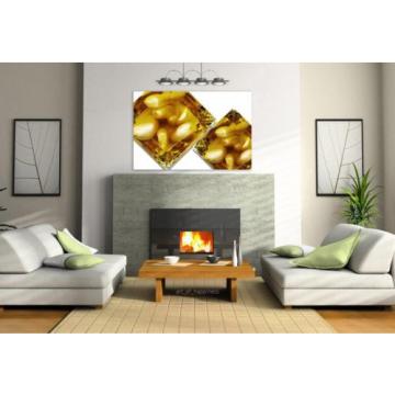 Stunning Poster Wall Art Decor Garlic Oil Glass Inserted 36x24 Inches