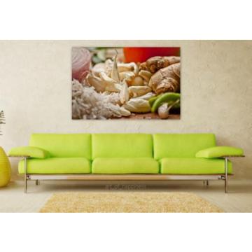 Stunning Poster Wall Art Decor Garlic Ginger Herbs Cooking 36x24 Inches