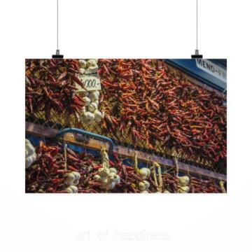 Stunning Poster Wall Art Decor Chili Garlic Market Hungary 36x24 Inches