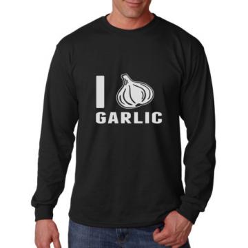 I LOVE GARLIC Long Sleeve Unisex T-Shirt Tee Top