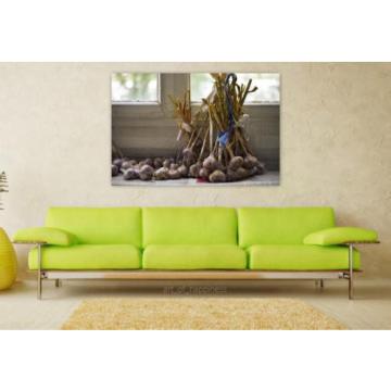 Stunning Poster Wall Art Decor Garlic Comfort Harvest Dacha 36x24 Inches