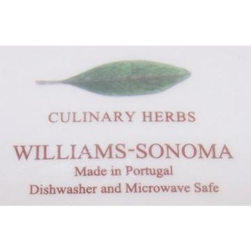 Williams Sonoma pasta serving bowl 13&#034; Culinary Herbs Flower Clove Garlic