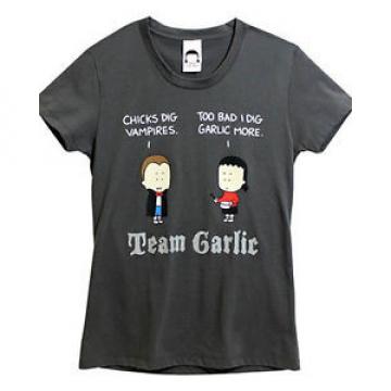 Angry Little Girls Vampire Team Garlic Chicks Dig Vampires Gray T Shirt Gothic