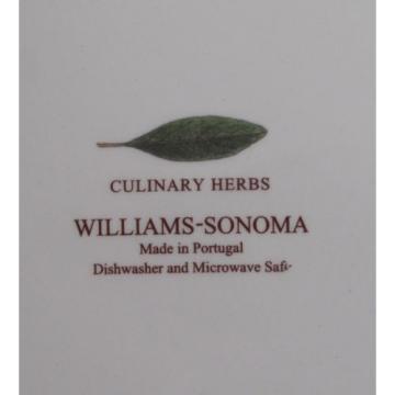WILLIAMS SONOMA Culinary Herbs Large Ceramic Pasta Bowl Portugal 13 Inch Garlic