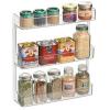MDesign Wall Mount Kitchen Spice Organizer Rack For Herbs, Salt, Pepper, Garlic #1 small image