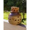 Garlic Pottery Container with Cork Potpourri Signed by Artist Roth #5 small image