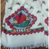 SALSA TOMATO, CHILE PEPPER &amp; GARLIC KITCHEN TOWEL WITH CROCHET CREAM TOP #2 small image