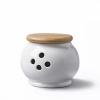 WM Bartleet and Sons Garlic Storage Pot With Beech Lid #2 small image