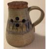 Garlic Jar Pottery Handmade One Handle Cork Stopper Side Holes #1 small image