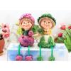 Home Kitchen Decor Vegetable Fruit Grape Sister Shelf Sitter Resin Figurine Gift