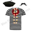 DELUXE MENS COMPLETE FRENCH MAN STAG NIGHT WAITER FANCY DRESS COSTUME OUTFIT