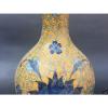 Beautiful Chinese porcelain. Pinch silk flower grain lines garlic bottles #4 small image