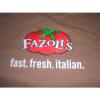 Fazoli&#039;s shirt size Medium M Garlic Powered Italian Food Advertising Spaghetti