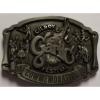 VINTAGE 1989 GILROY GARLIC FESTIVAL LIMITED EDITION BRASS BELT BUCKLE VGC #1 small image