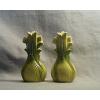 Vintage Ceramic Porcelain Yellow &amp; Green Onion Garlic Salt/Pepper Shakers. Japan