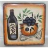 Tuscan Style Square Trivet - Hand Painted with Jar, Olives &amp; Garlic - Casino