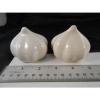 SALT &amp; PEPPER SET WHITE GARLIC CLOVE CULINARY COOKING COLLECTABLE UNIQUE QUIRKY #3 small image