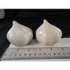 SALT &amp; PEPPER SET WHITE GARLIC CLOVE CULINARY COOKING COLLECTABLE UNIQUE QUIRKY #4 small image