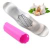 Garlic Press Rocker Crusher Squeezer Slicer Stainless Steel With Silicone Peeler #1 small image