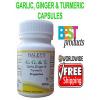 Herbal Veggie Capsules Garlic,Ginger &amp; Turmeric 500 mg