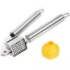 Garlic Press Set - Stainless Steel Mincer &amp; Silicone Peeler #1 small image