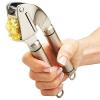 Qlty First Stainless Steel Professional Garlic Press, Crusher Complete Bundle -