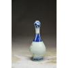 Sublime Chinese blue and white porcelain hand painting people garlic shape vase