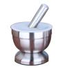 Stainless Steel Garlic Pounder Press big with cover #1 small image