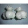 Salt and Pepper shakers Garlic Cloves chic country cottage kitchen tableware