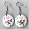 Garlic I Heart Earrings festival dangle I love Garlic