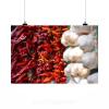 Stunning Poster Wall Art Decor Garland Pepper Garlic Dried 36x24 Inches #2 small image