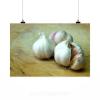 Stunning Poster Wall Art Decor Garlic Food Condiment Seasoning 36x24 Inches #2 small image