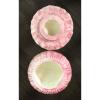 VTG Dona&#039;s molds MC &#039;87 finished ceramic garlic pink mauve bowl ruffled edge #5 small image